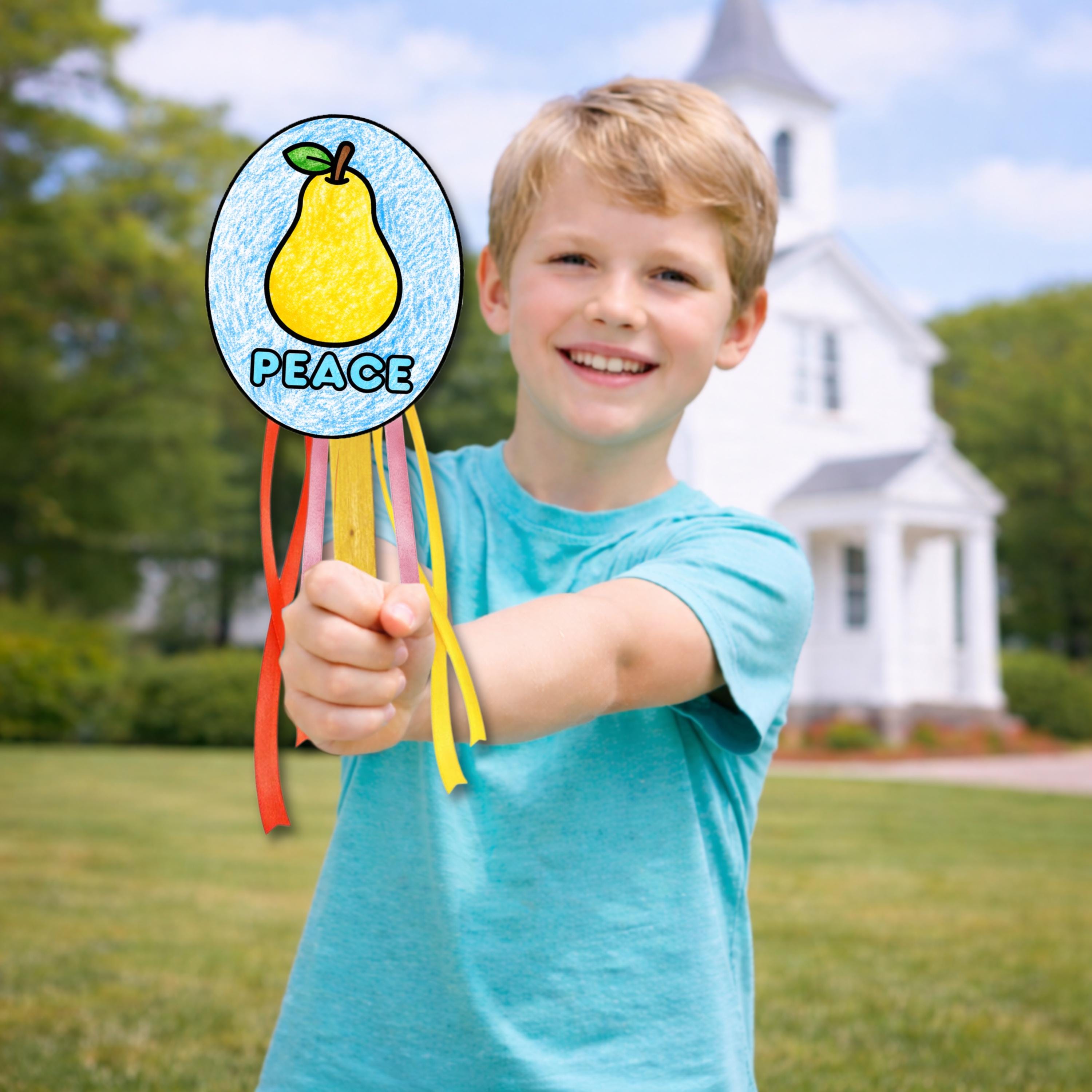 Fruit of the Spirit PEACE Wand Craft, Printable Bible Activity for Kids ...
