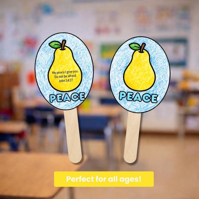 Fruit of the Spirit PEACE Wand Craft, Printable Bible Activity for Kids ...