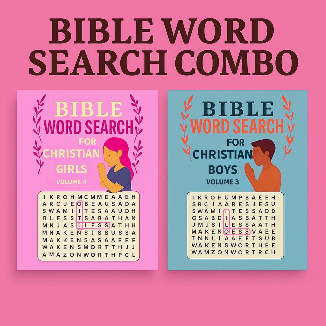 Bible Word Search for Christian Kids | Puzzle Book (digital Download ...