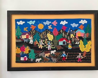 Handcrafted Columbian Handmade Fiber Art or Textile Art