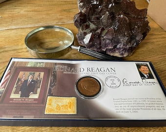Ronald Reagan Memorial Set – 2005 FDC + Mint Medal + COA
