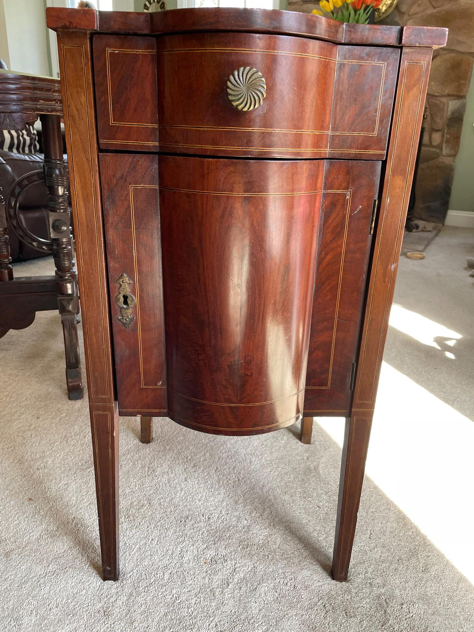 Vintage French Regency-Style Nightstand – Timeless Elegance with Exotic Flair