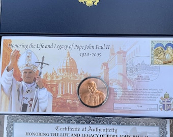 Item 16 - John Paul II Commemorative Set – First Day Cover + U.S. Mint Medal + Tribute