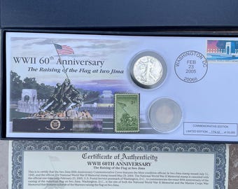 Item 15 - World War II Iwo Jima Commemorative Cover – 60th Anniversary FDC