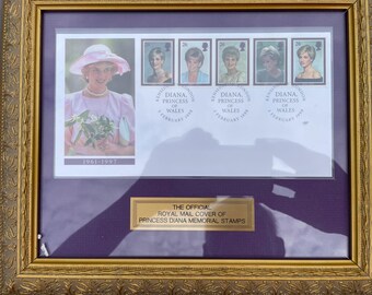 Item 14 - Princess Diana Memorial Royal Mail Cover – Framed 1998 Kensington FDC