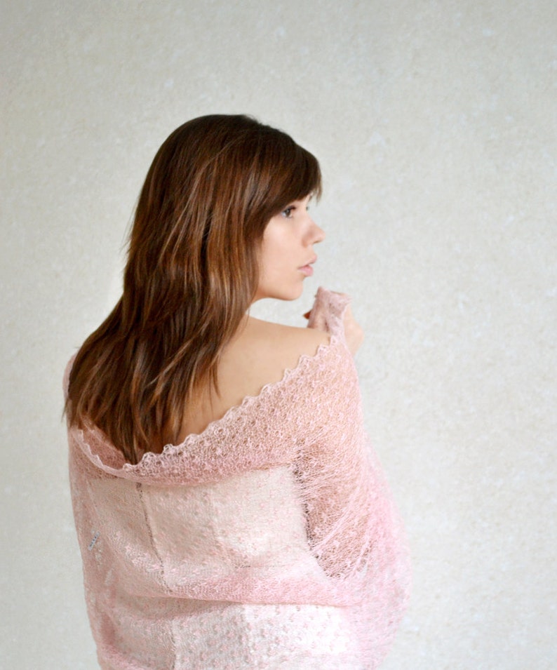 blush pink shawl for wedding