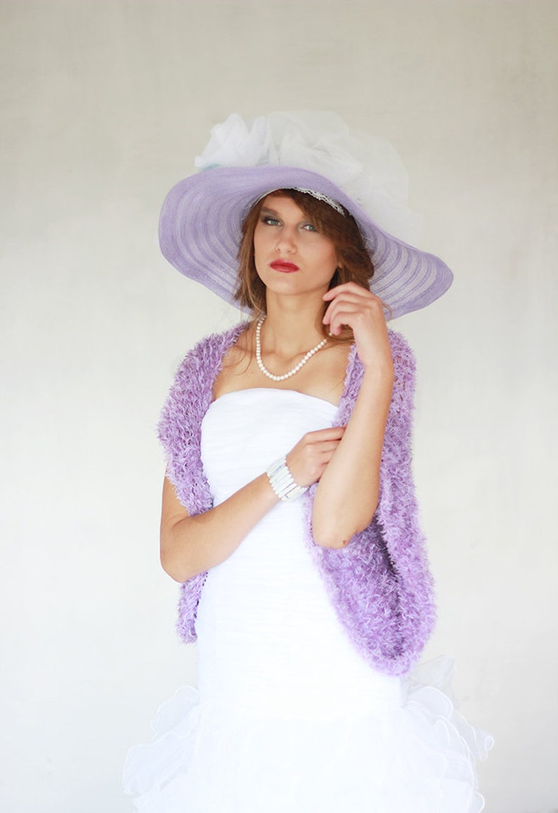Lilac Wedding Bolero Knitted Shrug Jacket Mother of the Groom Etsy