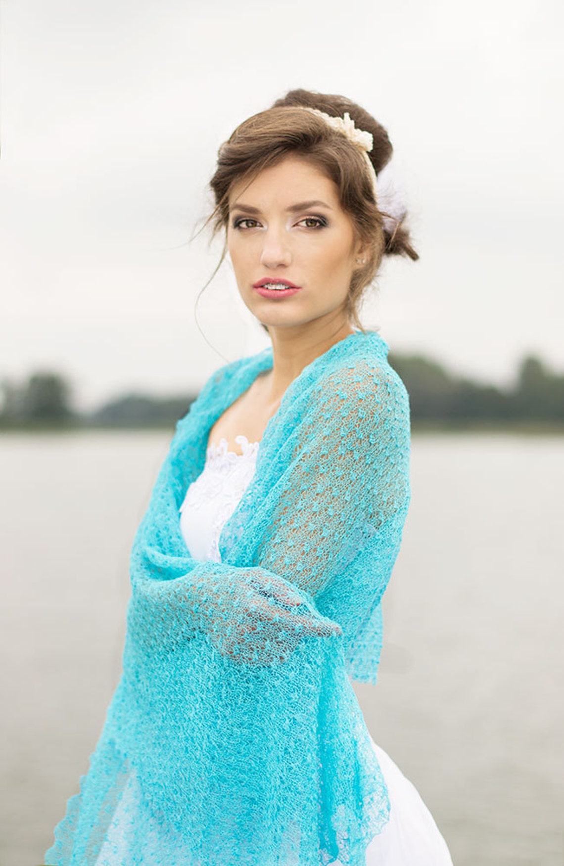 turquoise shawl for wedding