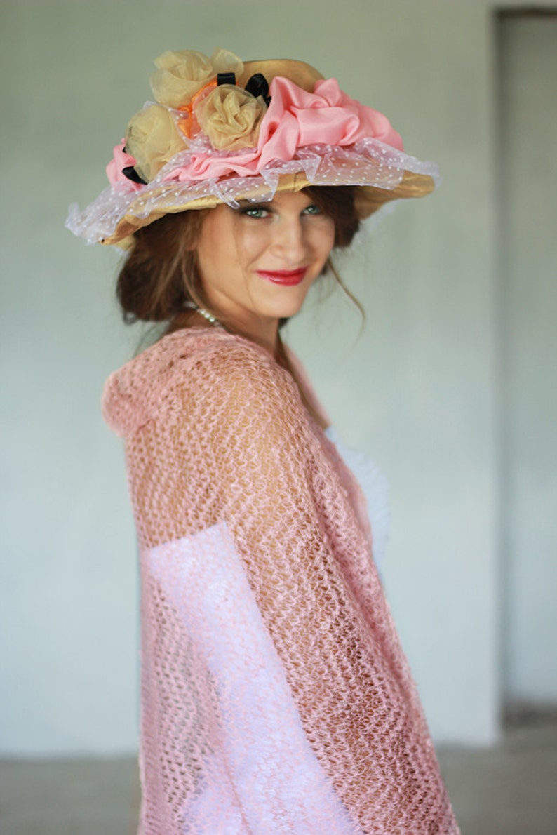 Pink Linen Scarf Bridesmaids Lace Stole Wedding Shawl Boho Stole Sheer Shawl Gauzy Wrap Lace Shawl Beach Wedding Stole