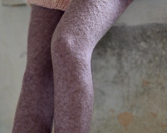 Strick Alpaka Leggings Slim Fit Hose Herbsthose Woll Leggings Strick Leggings Winterhose Alpaka Strickhose Warme Leggings Skinny Hose