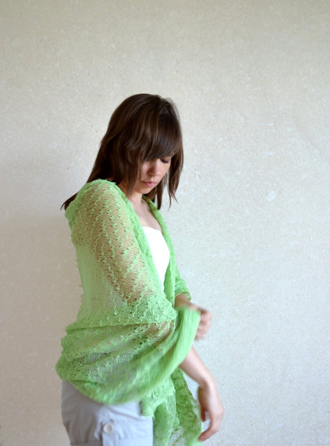 shawl dusty green
