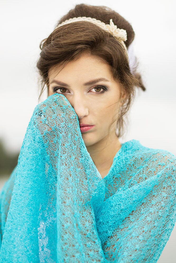 Scialle Da Sposa Blu Acqua Per Damigelle D'onore, Stola - Foto 2