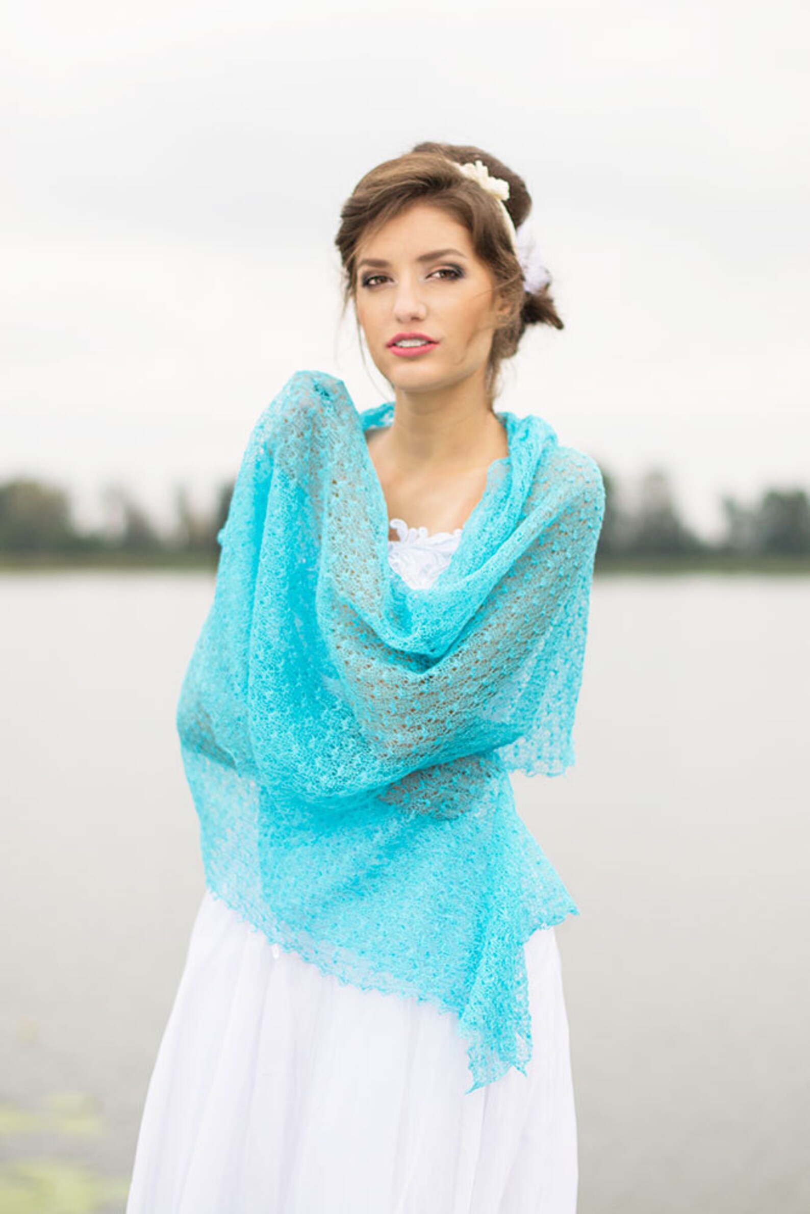 turquoise shawl for wedding