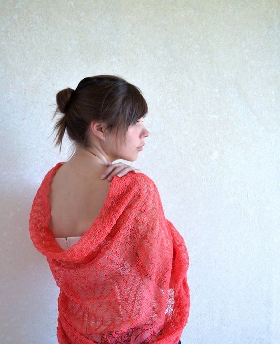 coral shawl for wedding