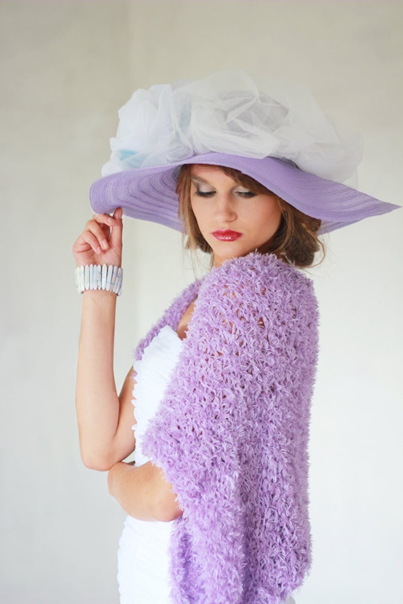 Lilac Wedding Bolero Knitted Shrug Jacket Mother of the Groom Etsy