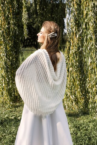 Scialle In Pizzo Floreale Con Frange Per Donna – Stola Leggera 185x65 Cm – Per Matrimoni, Cerimonie E Abiti Eleganti – Coprispalle In Poliestere
