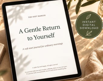 Morning Reflection Journal PDF | Printable & Fillable | A Gentle Return to Yourself