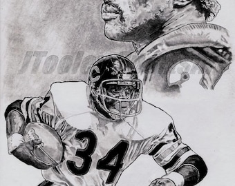 Walter Payton of Chicago Bears Poster ART