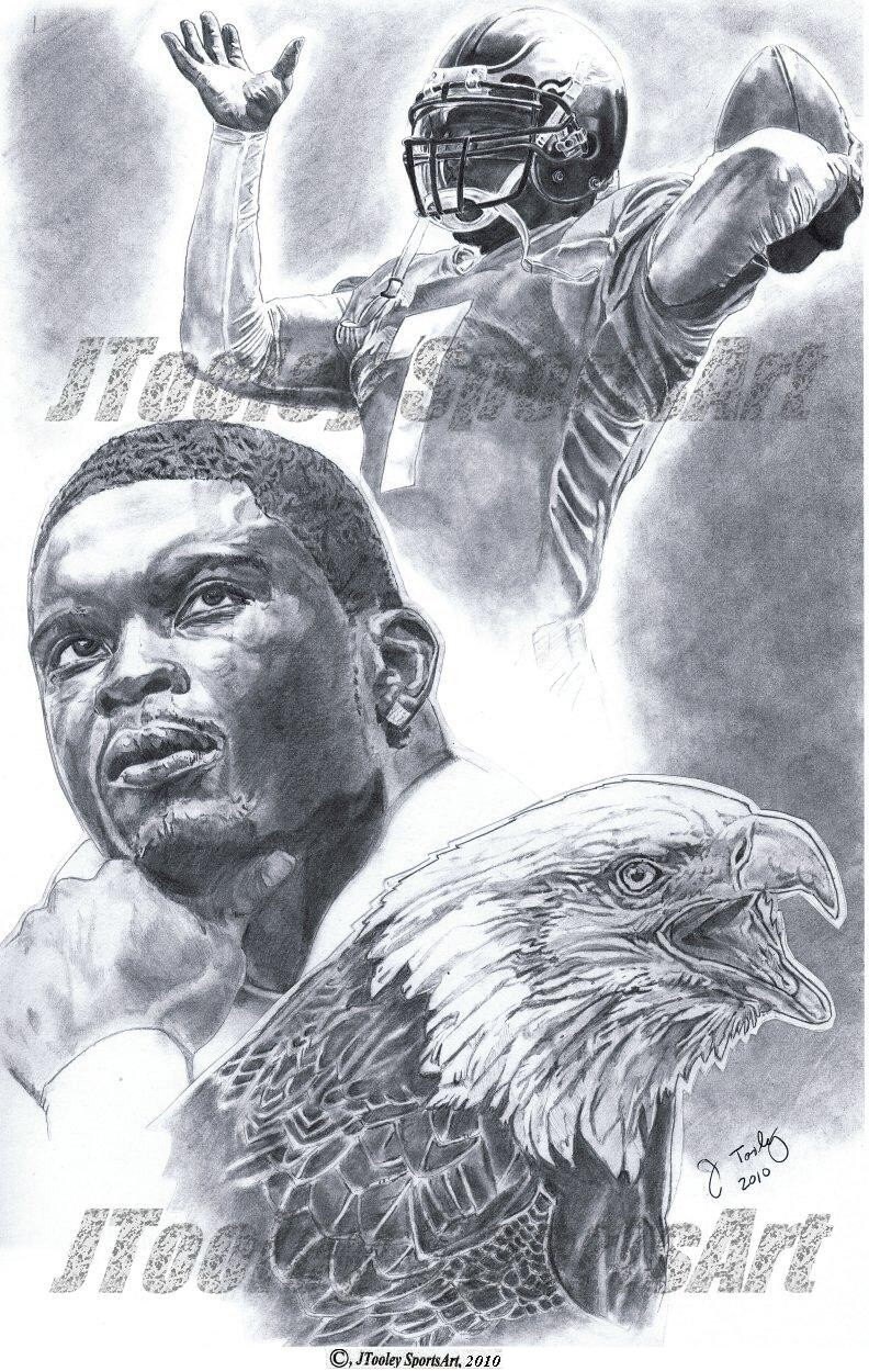Philadelphia Eagles Michael Vick Art Poster Etsy