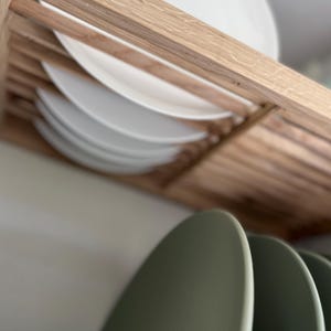 Kitchen cabinet plate shelf