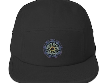 Rainbow Nonagon Infinity Five Panel Cap