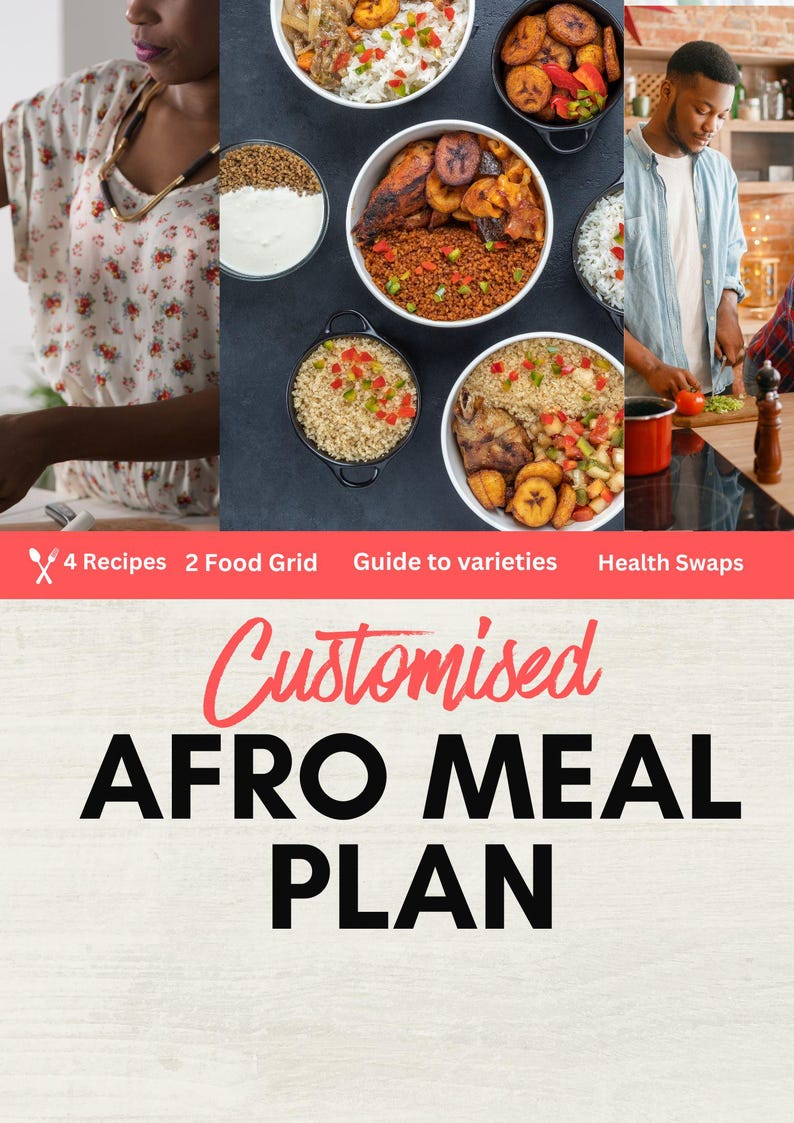 Customized Afro-fusion Meal Plan | Weekly Recipes & Shopping List ...