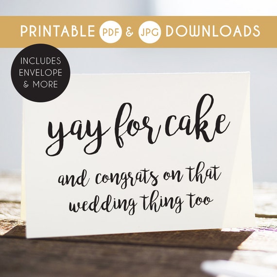 wedding card funny wedding card printable wedding card | Etsy