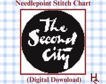 Patrón de bordado de Chicago The Second City (gráfico de puntadas) (Descarga en PDF)
