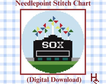 Patrón de bordado del Chicago Rate Field / Gráfico de puntadas para el adorno de los White Sox (Descarga en PDF)