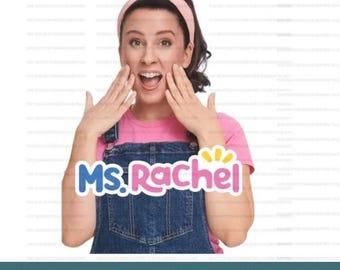 Ms. Rachel transparent background Toddler Theme Graphic  Digital PNG for Sublimation & Print on Demand | Cute Preschool Clipart| Ms. Rachel