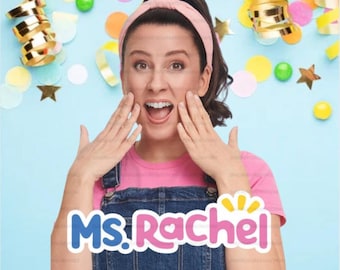 Ms. Rachel transparent background Toddler Theme Graphic  Digital PNG for Sublimation & Print on Demand | Cute Preschool Clipart| Ms. Rachel