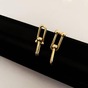 Tiffany&Co 925 Sterling Silver Gold Plated Earrings