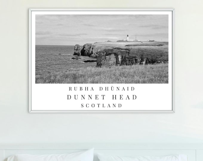 Dunnet Head Lighthouse Prints: Scotland Coastal Art (Digital Download)