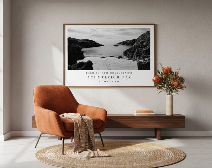 Featured listing image: Wall Art | Home Decor | Prints | Digital Download | Photography | Scottish Gifts | Beach | Black and White