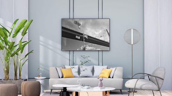 Digital Black and White Print, Scottish Flag, Scotland, National Emblem, Cultural, Architecture, Heritage, Saltire, Historical