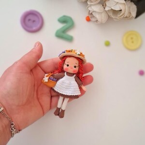 Anne With An E Miniature Amigurumi Doll – Miniature Amigurumi Doll – Handmade Miniature Amigurumi Doll – Handmade Amigurumi Doll