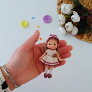 Cute Rose Girl Miniature Amigurumi Doll – Miniature Amigurumi Doll – Handmade Miniature Amigurumi Doll – Handmade Amigurumi Doll
