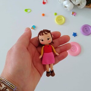 Heidi Miniature Amigurumi Doll – Miniature Amigurumi Doll – Handmade Miniature Amigurumi Doll – Handmade Amigurumi Doll