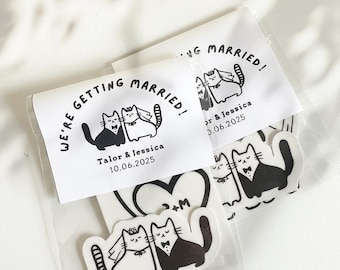 Customized Wedding Temporary Tattoo or sticker Set | Customized tattoo / sticker with bag｜Wedding, engagement, birthday party, bridal shower