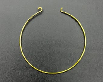 Gold Bangle Base, Adjustable Bracelet Blank, DIY Jewelry Making Supply, Open Hook Bangle Finding