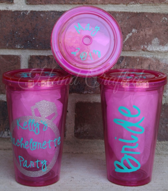 Items similar to Personalized Cups/Tumblers for Bachelorette Party or