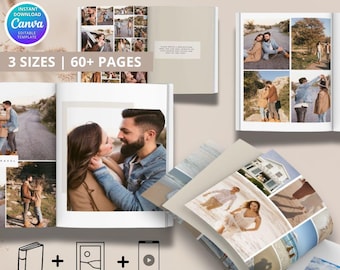 Customizable Wedding Photo Album Template: Canva Memory Book (Digital Download)