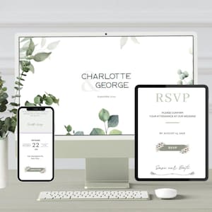 Wedding Website, Custom Online RSVP with QR Code & Tracker, Minimalist rsvp Website, rsvp Online for Weddings, Wedding RSVP, Wedding invite
