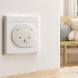 Baby Safety Socket Cover Type F (Schuko) – White Silicone Electrical Socket Protector