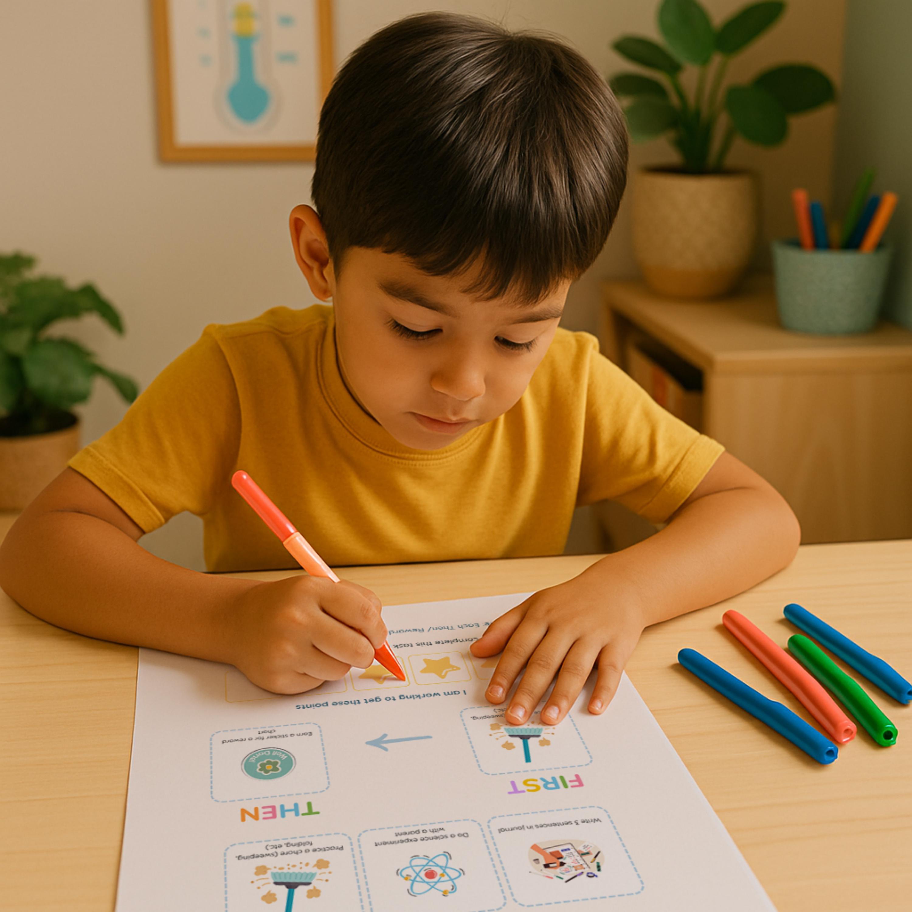 Morning Routine First Then Visual First Then Visual Schedule, Daily Routine Chart, ADHD Checklist, Kids ...
