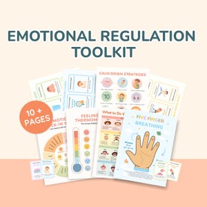Emotional Regulation Bundle, Executive Function, ADHD Coping Tools, Regulation Zones, Coping Skills, Behavior Management-Mindful Breathing