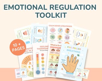 Emotional Regulation Bundle, Executive Function, ADHD Coping Tools, Regulation Zones, Coping Skills, Behavior Management-Mindful Breathing