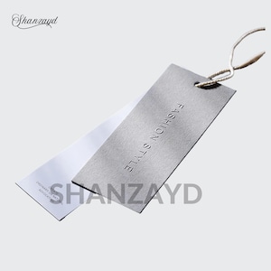 Niestandardowe tłoczone metki wiszące – spersonalizowane metki z logo do odzieży, opakowań produktów i brandingu małych firm