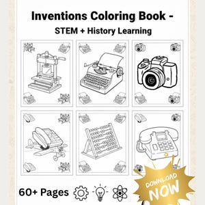 Educational Coloring Book | History Coloring Pages | Inventions Evolution | Kids Coloring Pages |STEM Activities for kids