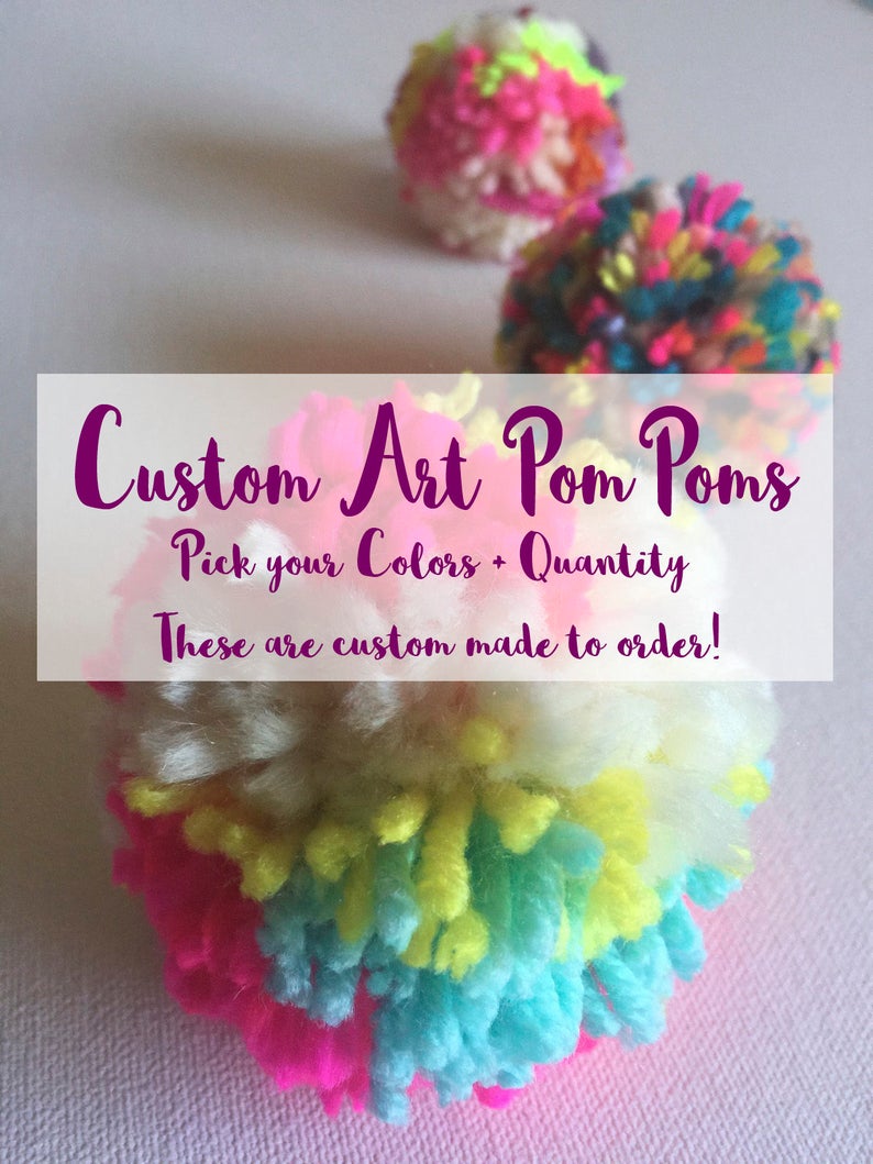 Pick your own color and quantity needed Home Decor Colorful Party Supplies Custom Yarn Artsy Pompoms DIY Tassel Garland Craft Supplies